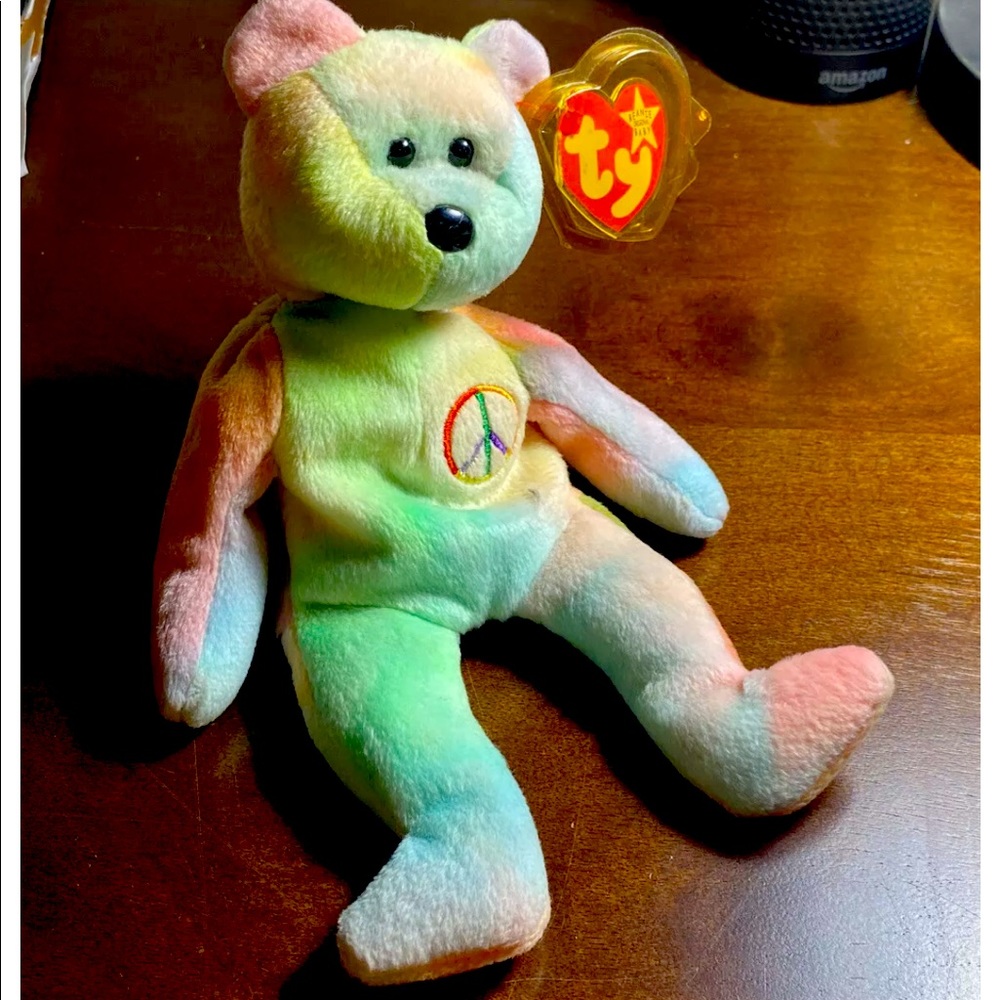 Ty beanie baby bear Peace